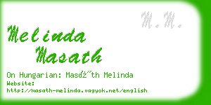 melinda masath business card